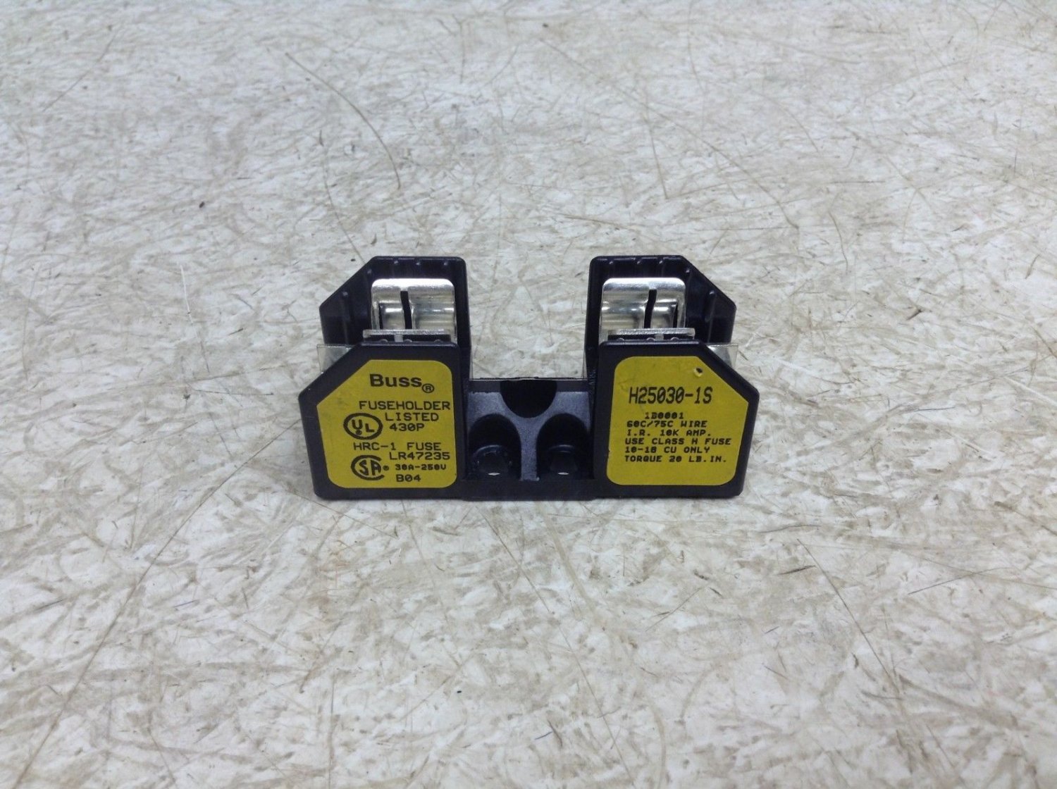 Cooper Bussmann H25030-1S 1 Pole Fuse Holder 250 V 30 Amp H250301S BUSS (OK)