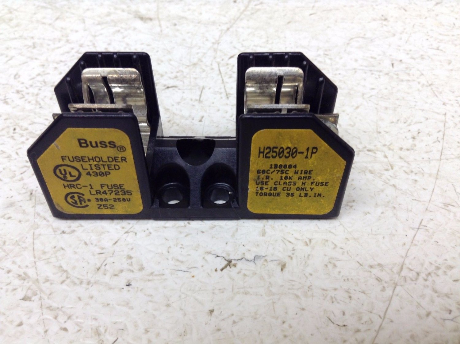 Cooper Bussmann H250301P 1 Pole Fuse Holder 250 V 30 Amp H250301P BUSS