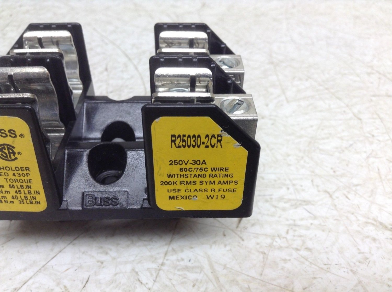 Cooper Bussmann R250302CR 2 Pole Fuse Holder 250 V 30 Amp R250302CR (TSC)