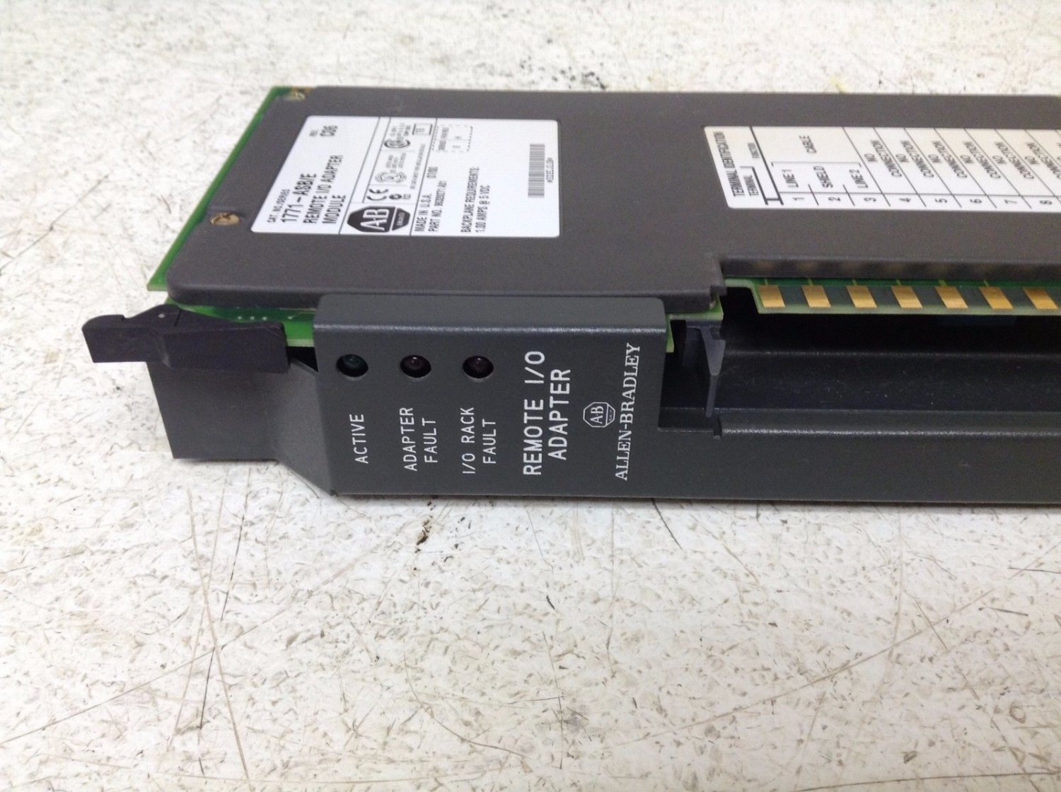 Allen Bradley 1771ASB/E Remote I/O Adapter Module Ser E Rev C06 F/W H