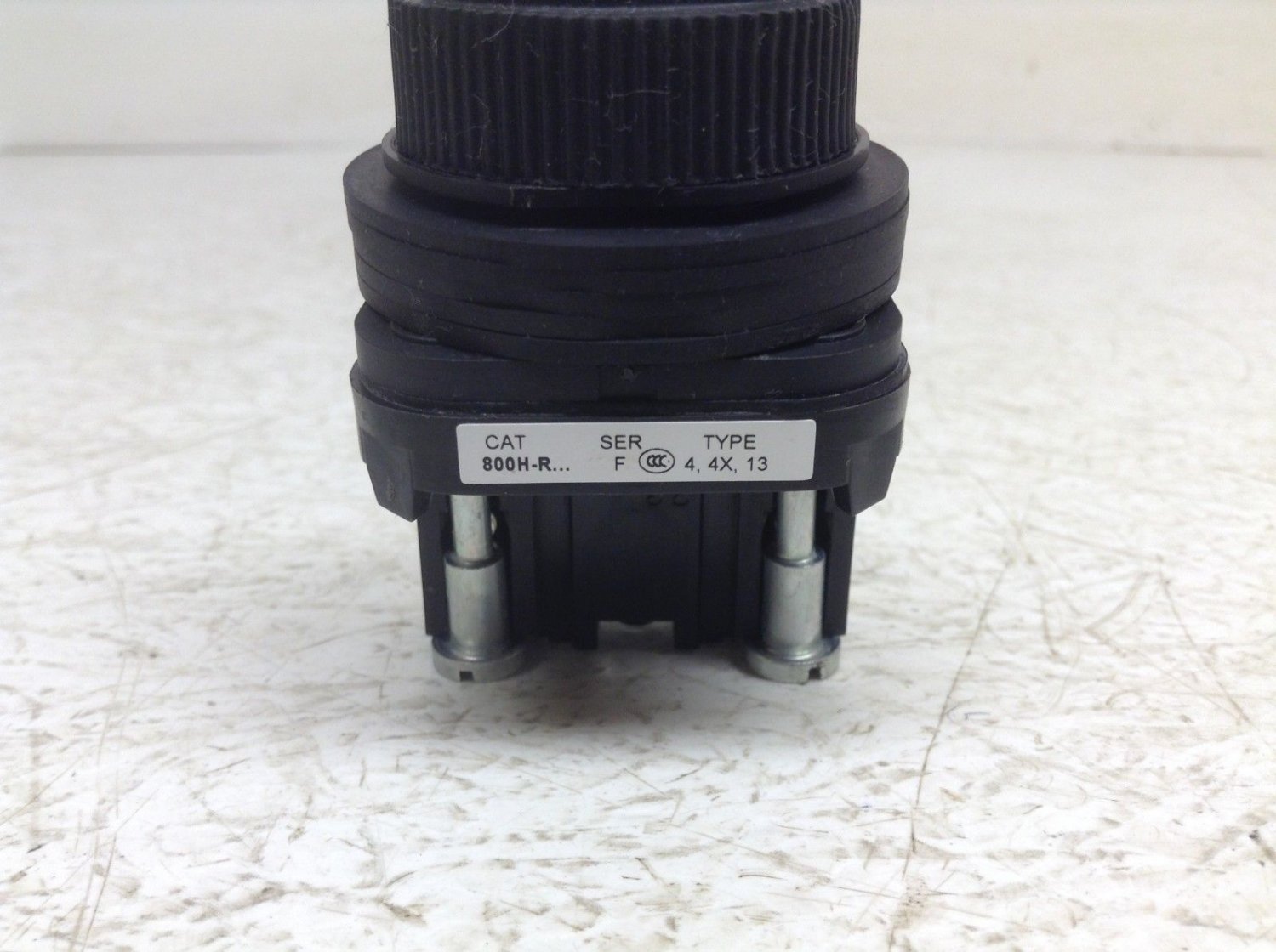 Allen Bradley 800HR Black Momentary Push Button w/ Rubber Boot Cover 800HR