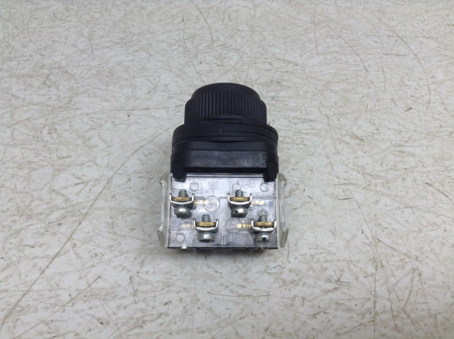 Allen Bradley 800HR Black Momentary Push Button w/ Rubber Boot Cover 800HR