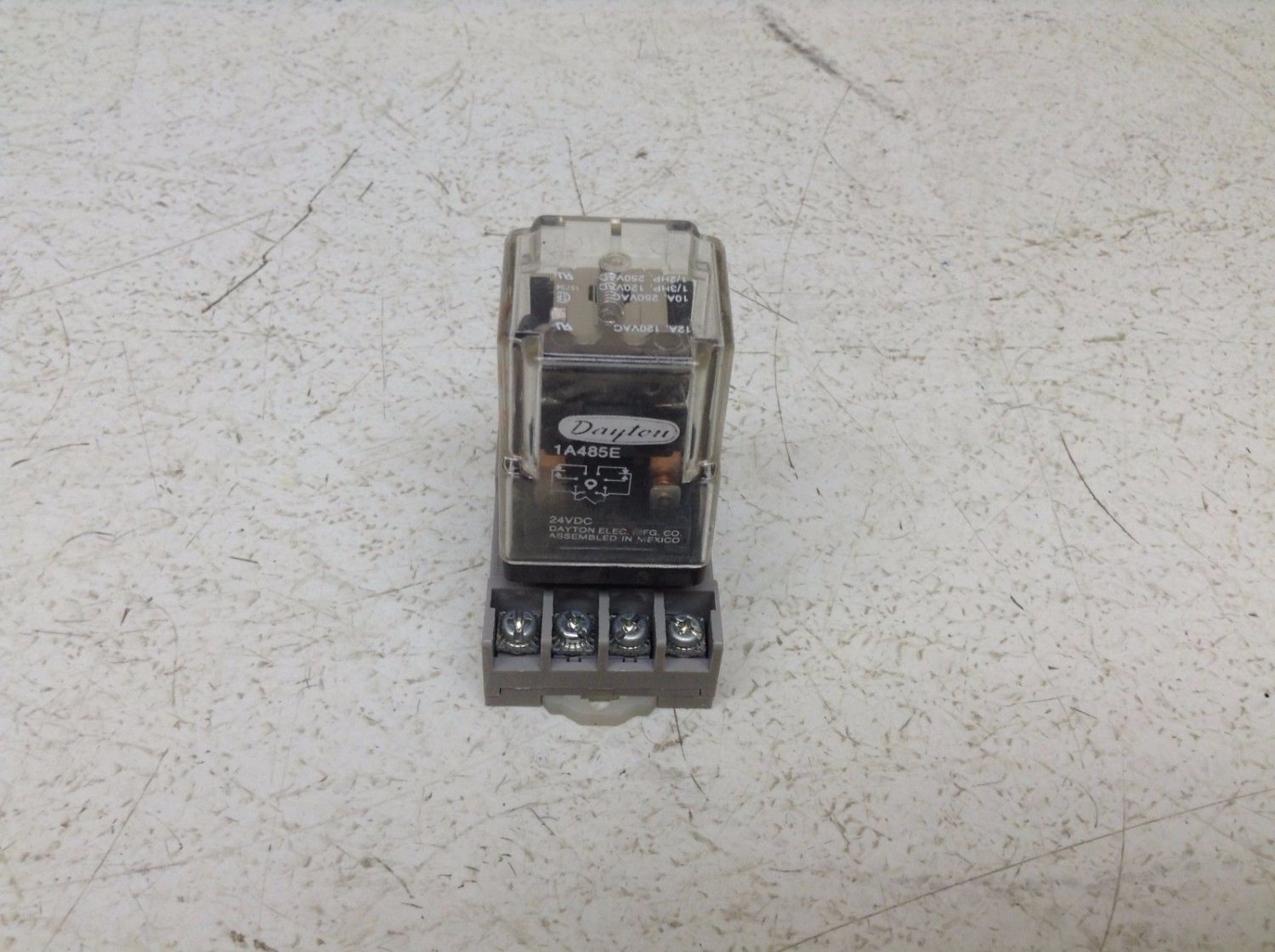 Dayton 1A485E Pilot Relay 24 VDC Coil w/ Base