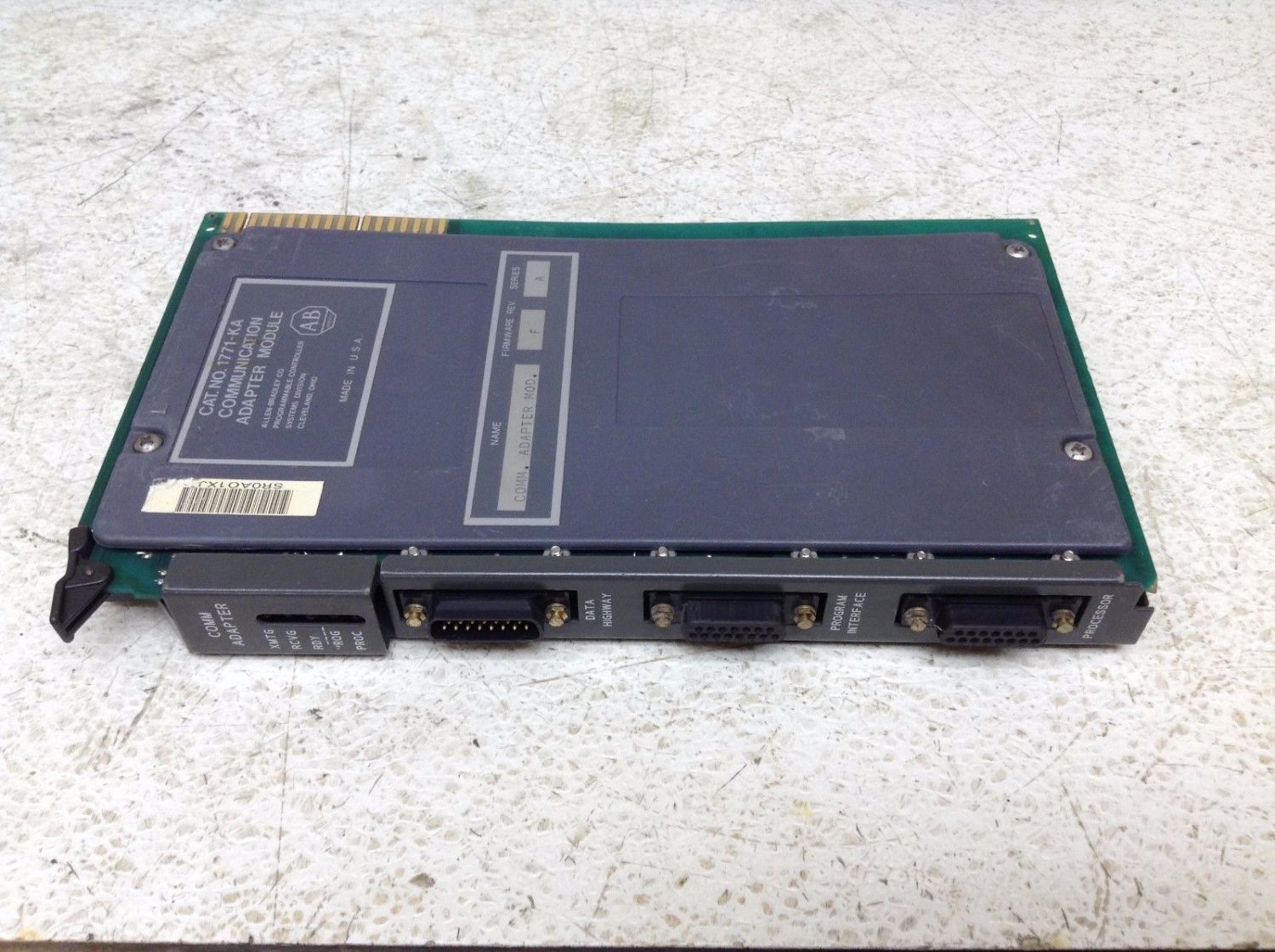 Allen Bradley 1771-KA Communication Adapter Module Ser A F/W Rev F 1771KA