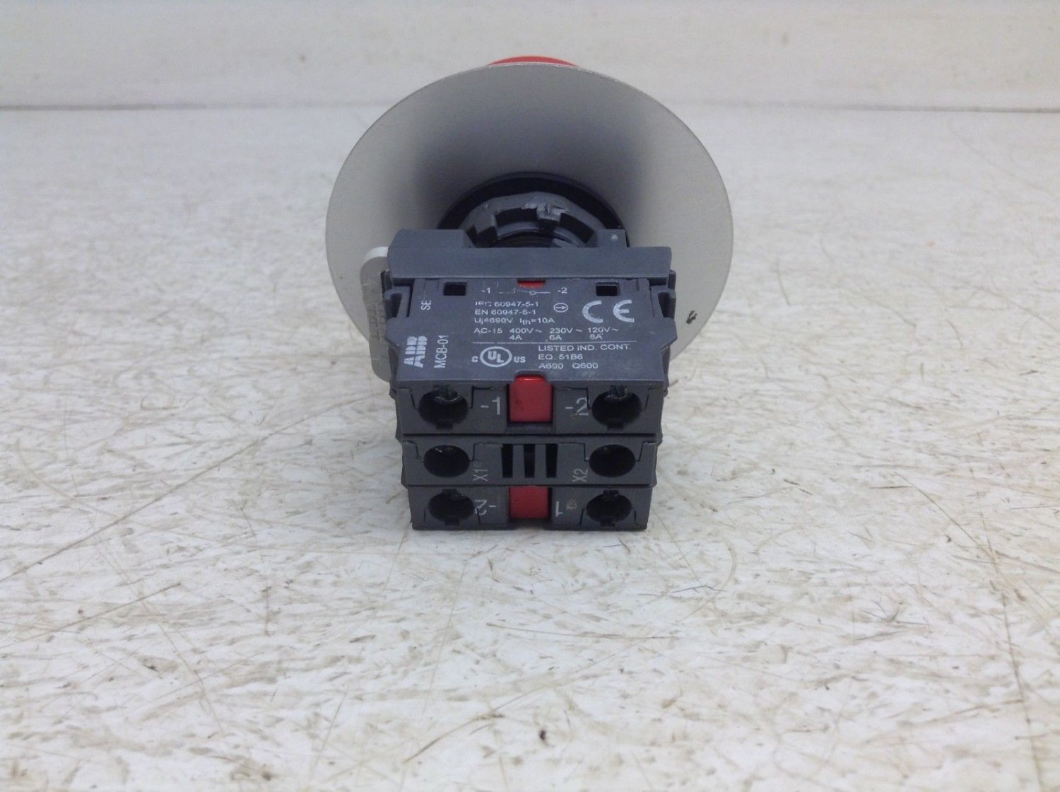 ABB MCB-01 Red Illuminated Push Pull Button MLB-1 MCB01 MLB1