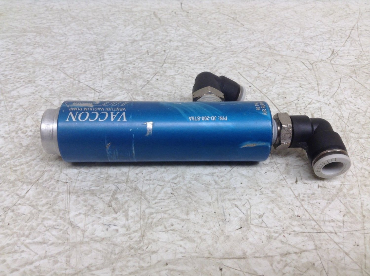 Vaccon JD200ST6A Venturi Vacuum Pump Assembly 80 PSI JD200ST6A