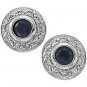 14kt White Gold Sapphire & Diamond Earring