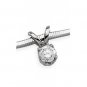 14kt White Gold Round .10 ctw Diamond Solitaire Necklace