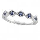 14kt White Gold Sapphire Band Ring