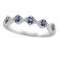14kt White Gold Sapphire Band Ring