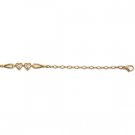 14kt Yellow Gold Diamond Heart Bracelet