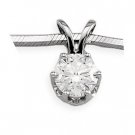 14kt Yellow Gold Round .25 ctw Diamond Solitaire Pendant