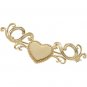 14kt White Gold Heart Brooch
