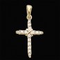14kt Yellow Gold Cross 5 Diamond Pendant