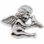 14kt White Gold Angel w/ Holy Spirit Lapel Pin
