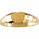 14kt Yellow Gold Children's Heart Signet Ring
