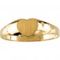 14kt Yellow Gold Children's Heart Signet Ring