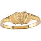 14kt Yellow Gold Heart Signet Ring