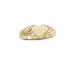 14kt Yellow Gold Signet Heart Ring