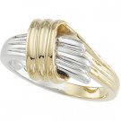 14kt Two Tone Gold Metal Fashion Ring