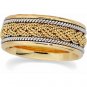 14kt Platinum & Gold Hand Woven Band