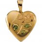 14kt Three Tone Gold Children's Heart Locket