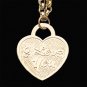 14kt Yellow Gold I Love You Heart Rolo Bracelet