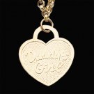 14kt Yellow Gold Daddy's Girl Heart Rolo Bracelet