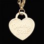 14kt Yellow Gold Daddy's Girl Heart Rolo Bracelet