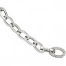 14kt White Gold 7.5 inch Link Bracelet & Diamond Clasp