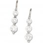 14kt Yellow Gold Cubic Zirconia Three Stone Earring