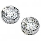 14kt White Gold .33 ctw Created Moissanite Stud Earring