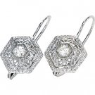 14kt White Gold .25 ctw Created Moissanite Earring