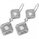 14kt White Gold .33 ctw Created Moissanite Earring