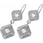 14kt White Gold .33 ctw Created Moissanite Earring