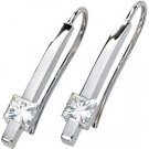14kt White Gold .75 ctw Created Moissanite Earring