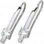 14kt White Gold .75 ctw Created Moissanite Earring