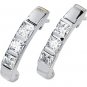 14kt White Gold 1 ctw Created Moissanite Earring