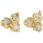 14kt Yellow Gold 1.37 ctw Created Moissanite Earring