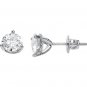 14kt White Gold .50 ctw Created Moissanite Stud Earring