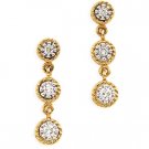 14kt Two Tone Gold .25 ctw Diamond Earring