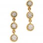 14kt Two Tone Gold .25 ctw Diamond Earring