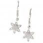 14kt White Gold Diamond Leverback Earring