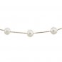 14kt Yellow Gold White Circle Pearl 18 inch Necklace