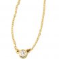 14kt Yellow Gold .10 ctw Diamond Solitaire Necklace