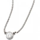 14kt White Gold .25 ctw Diamond Solitaire Necklace