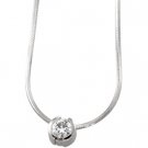 14kt White Gold .25 ctw Diamond Solitaire Necklace