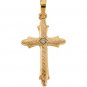 14kt Yellow Gold .01 ctw Diamond Cross Pendant