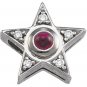 14kt White Gold Ruby & Diamond Pendant