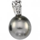 14kt White Gold Tahitian Pearl Pendant